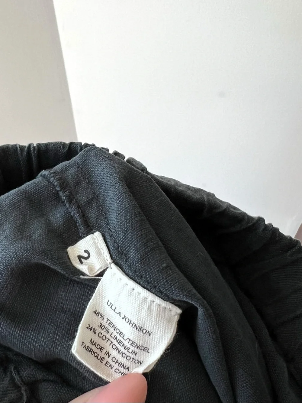 Ulla Johnson Black Linen Tencel Blend Haram Pants | Size 2